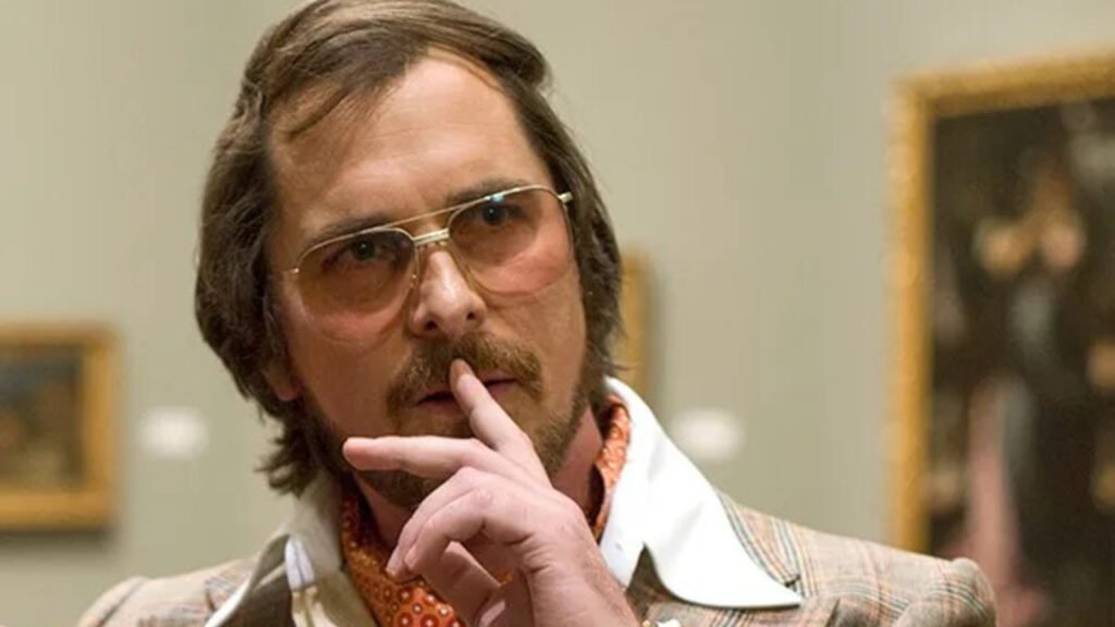 Christian Bale stars as Irving Rosenfeld in the 2013 film American Hustle