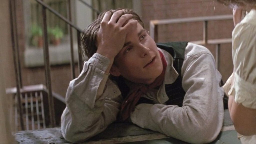Christian Bale as Jack Kelly in the 1992 Disney musical film Newsies