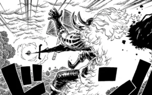 Imu vs. Luffy fight with Void Sword.