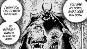 King Harald of Elbaf speaking to his young sons, Loki and Hajrudin