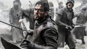 A still of Jon Snow in Game of Thrones
