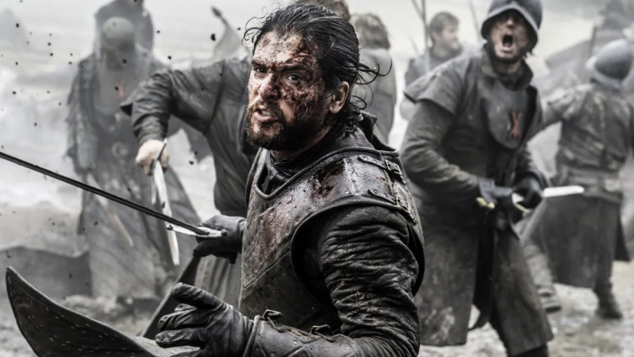 A still of Jon Snow in Game of Thrones