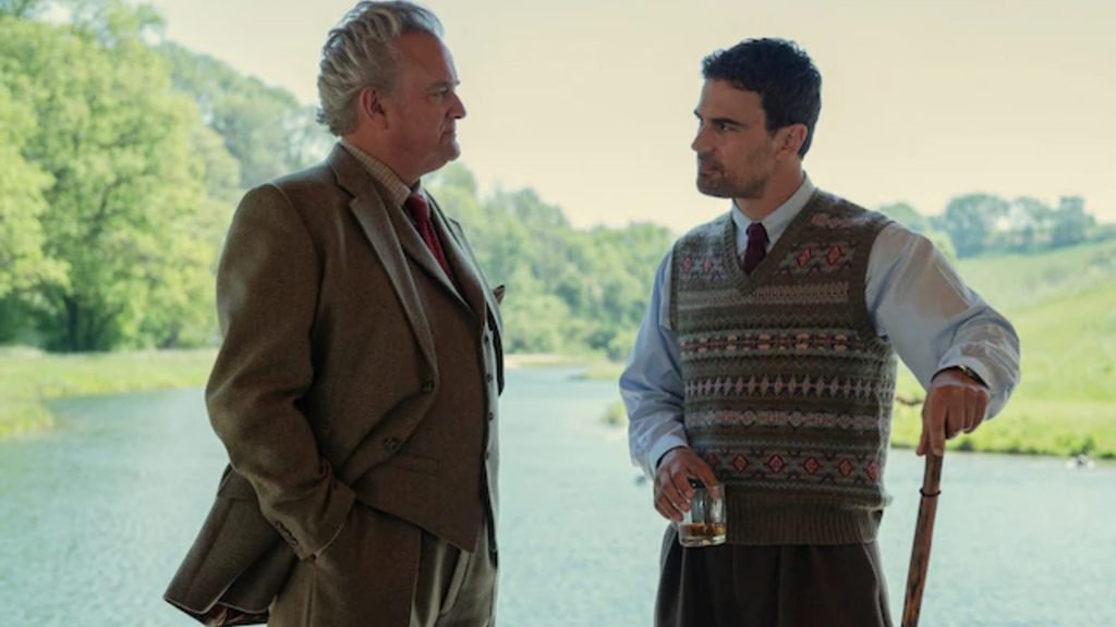 The Gentlemen Season 2 featuring Hugh Bonneville and Theo James as Lord Hawthorne and Eddie Horniman 