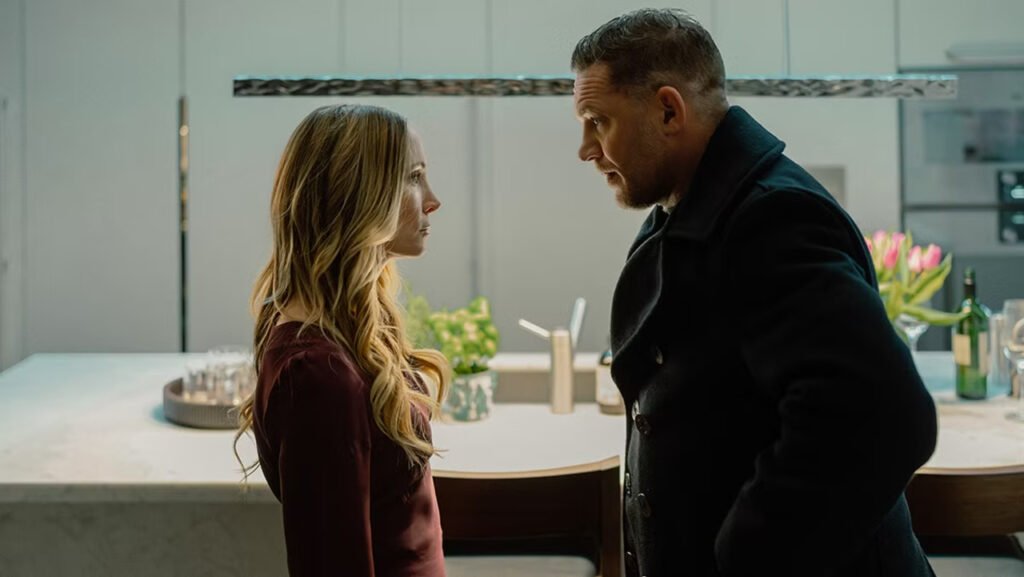 Tom Hardy and Joanne Froggatt in MobLand