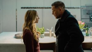 Tom Hardy and Joanne Froggatt in MobLand