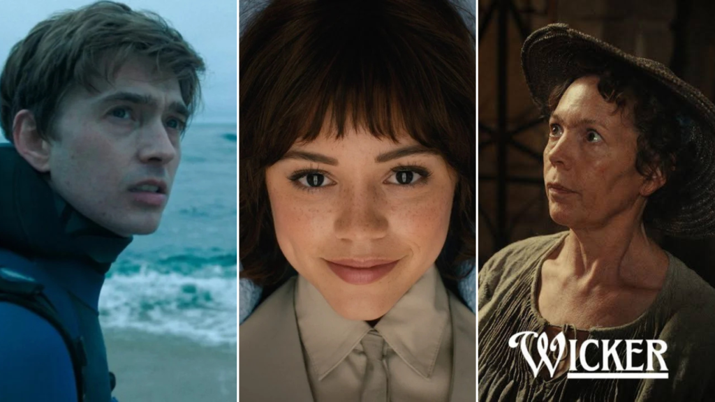 A still from Whalefall, Klara and the Sun and Wicker. (left to right)