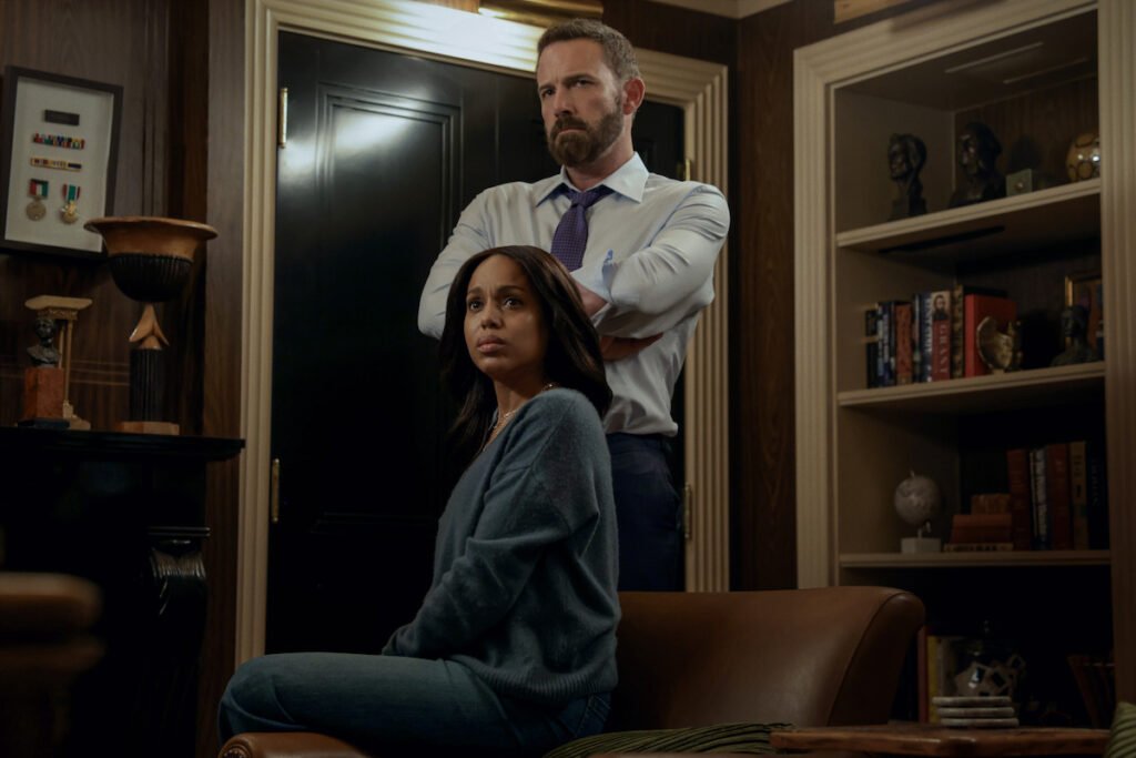 Ben Afleck as Mark Kimball and Kerry Washington as his wife Abigail in Animals
