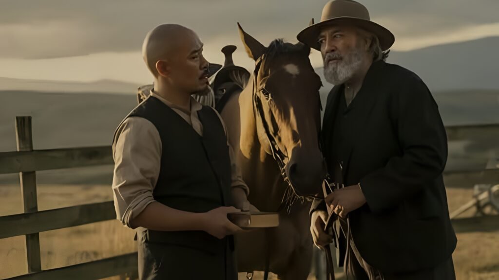 A still of Ciarán Hinds and Hoon Lee in East of Eden 