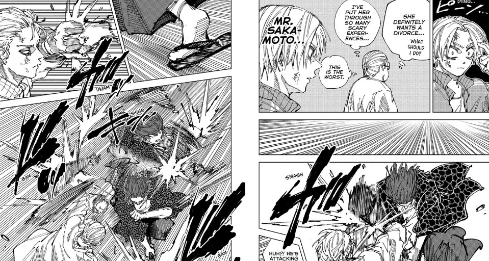 A manga panel from Sakamoto Days Chapter 277