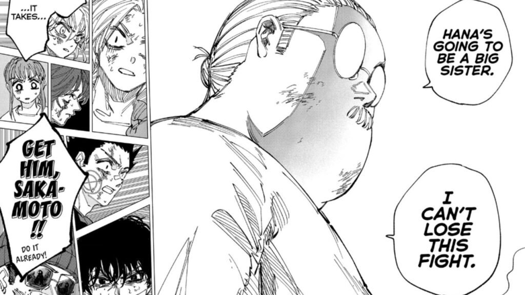 A manga panel from Sakamoto Days Chapter 277