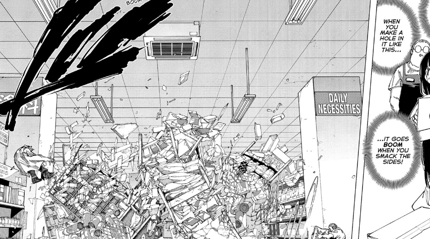 A panel from Sakamoto Days chapter 278