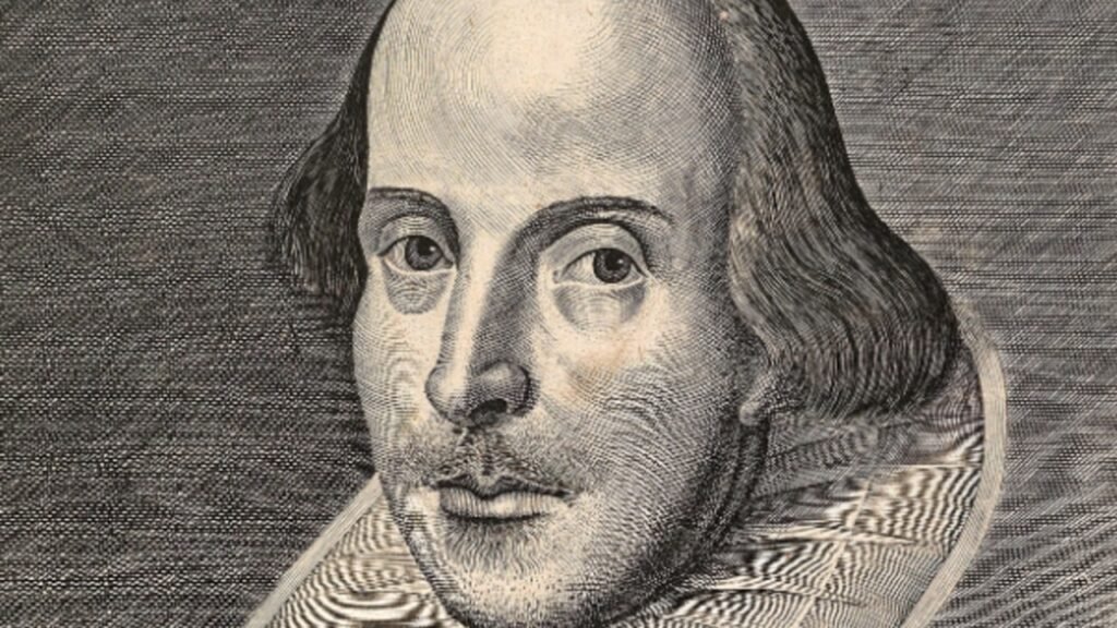The Droeshout engraving of William Shakespeare on the title page of the 1623 First Folio