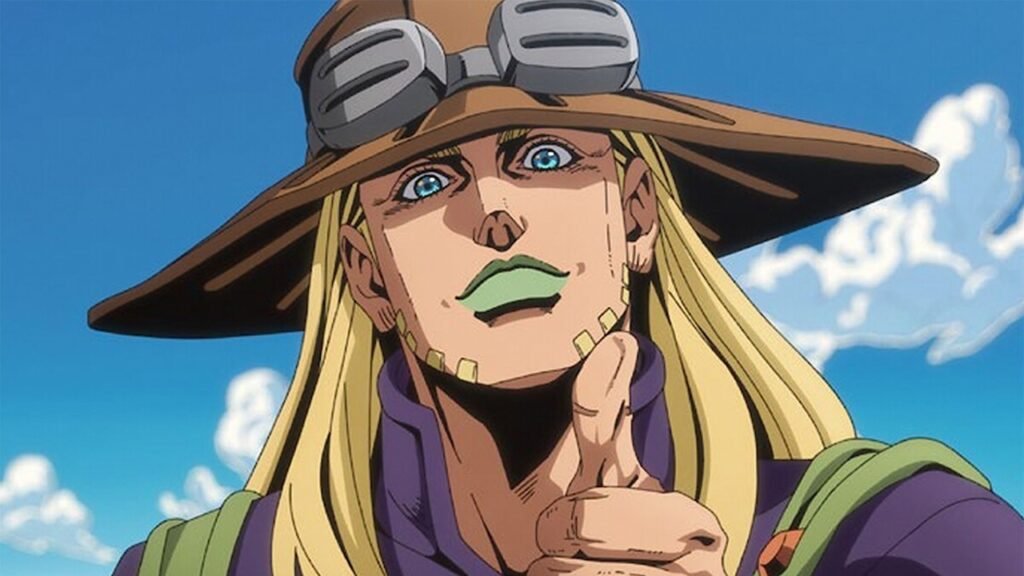 A still from JoJo's Bizarre Adventure: Steel Ball Run
