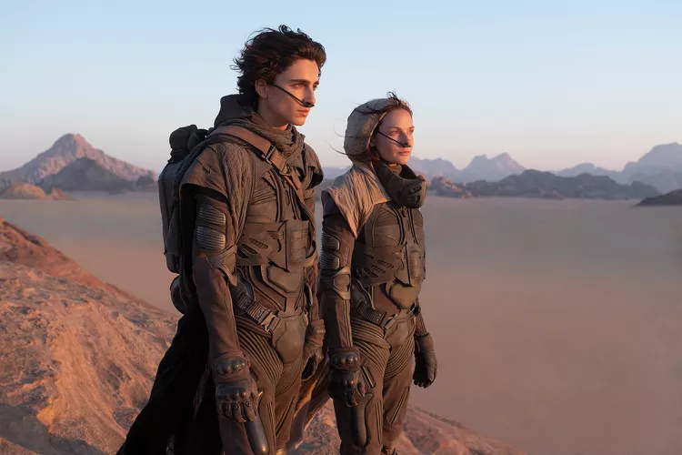 Timothée Chalamet and Rebecca Ferguson in ‘Dune'.