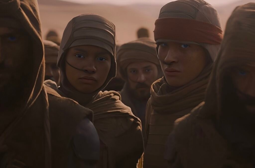 First look at Paul and Chani's children, Leto II and Ghanima, played by Nakoa-Wolf Momoa and Ida Brooke in Dune: Part Three.