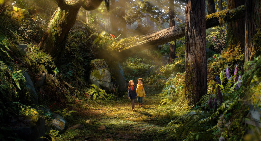 Prue McKeel and Curtis venture into the Impassable Wilderness in LAIKA's Wildwood (2026).