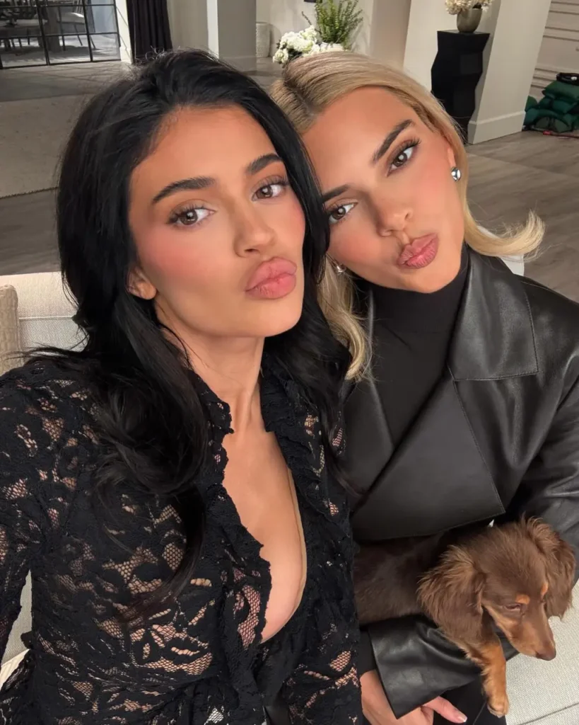 Kylie and Kendall Jenner pose together for a photo