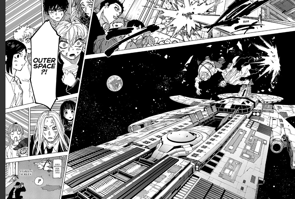 Manga panel from Sakamoto Days Chapter 280